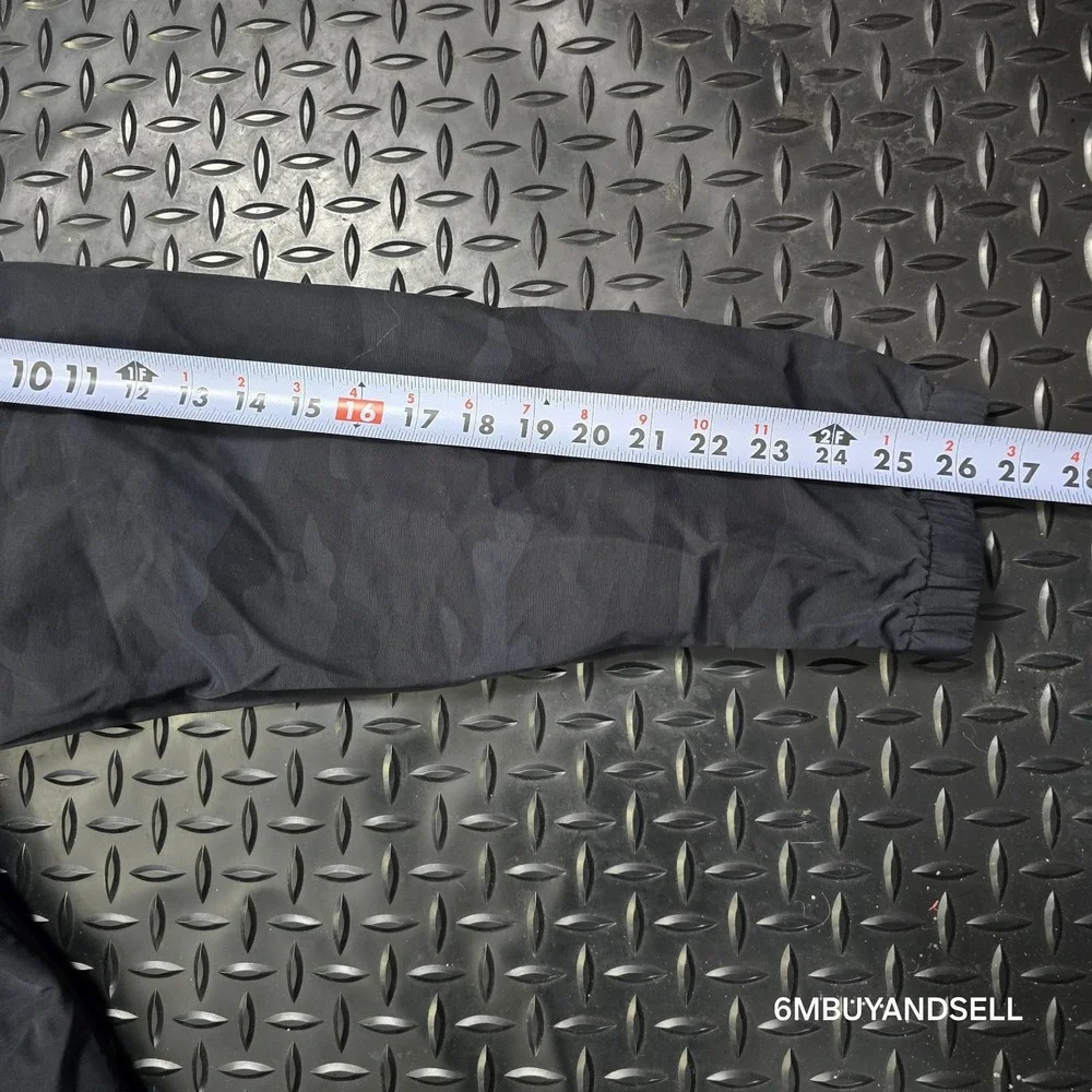 Banging Gears Camo Anorak‎ Jacket Large Black Nylon Hooded Windbreaker USA - Picture 6 of 10